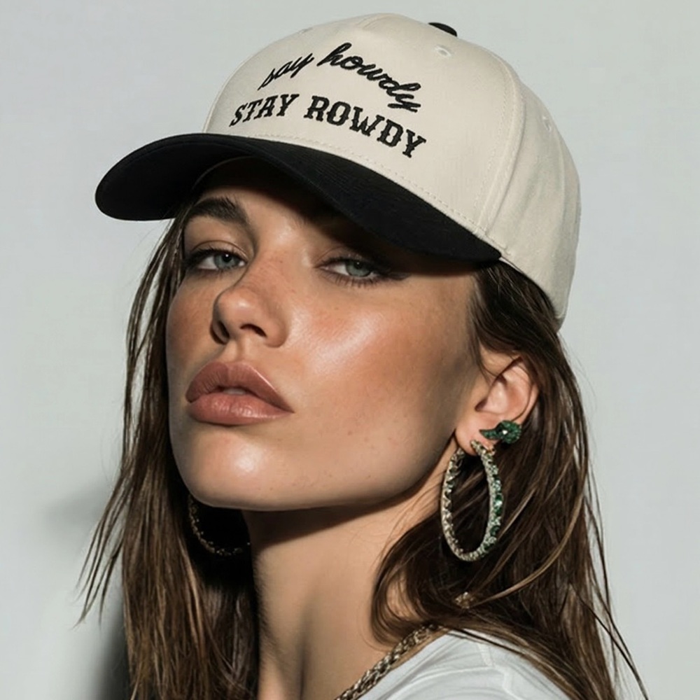 ZENANA | Say Howdy "Stay Rowdy" Two-Tone Baseball Cap OSFA